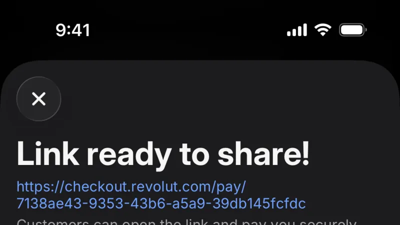 Share — Revolut Business, Fintech UI