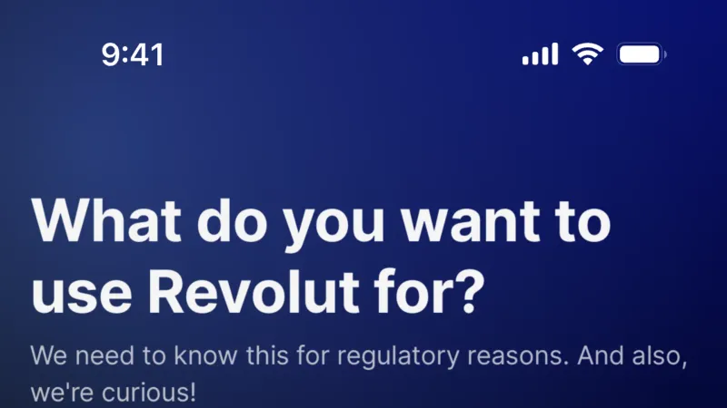 Select — Revolut, Fintech UI