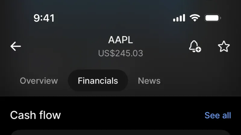 Charts — Revolut, Fintech UI