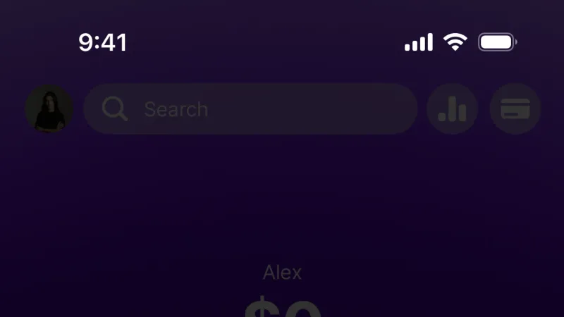Action Option — Revolut, Fintech UI