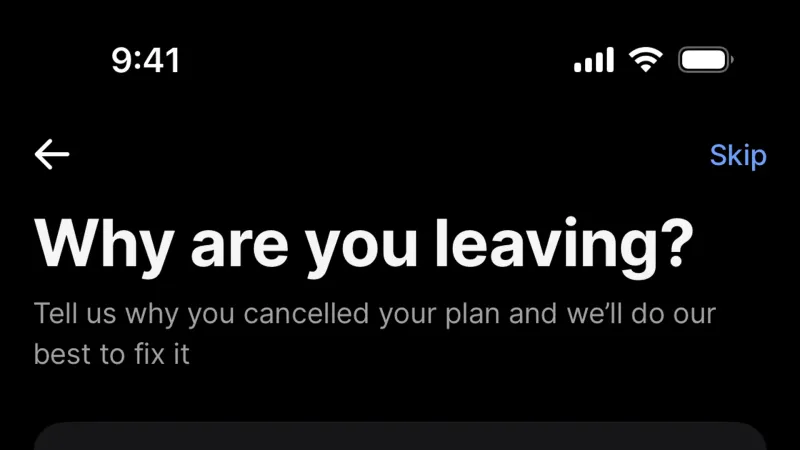 Cancel — Revolut, Fintech UI