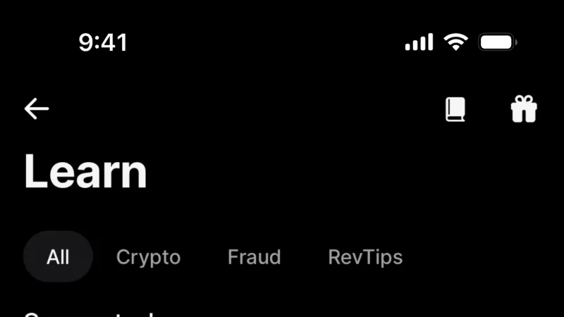 Suggestions & Similar Items — Revolut, Fintech UI