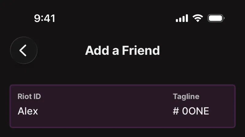 Error — Riot Mobile, Communication UI