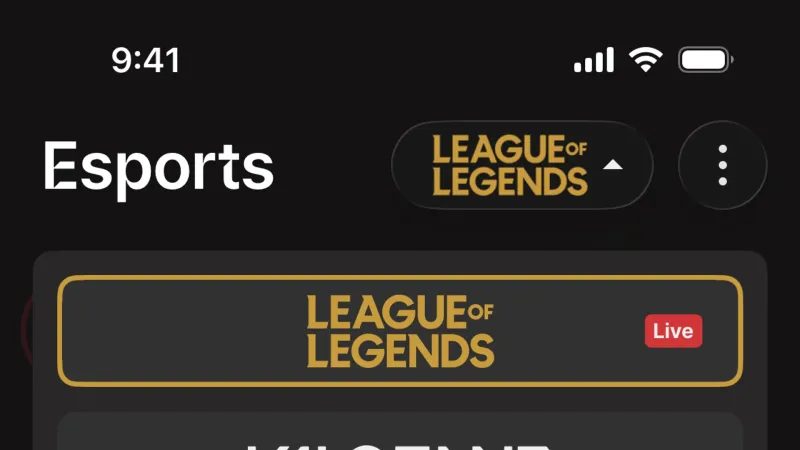 Dropdown Menu — Riot Mobile, Communication UI