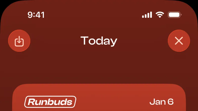 Share — Runbuds, Social UI
