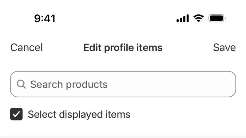 Stacked List — Shopify, E-commerce UI