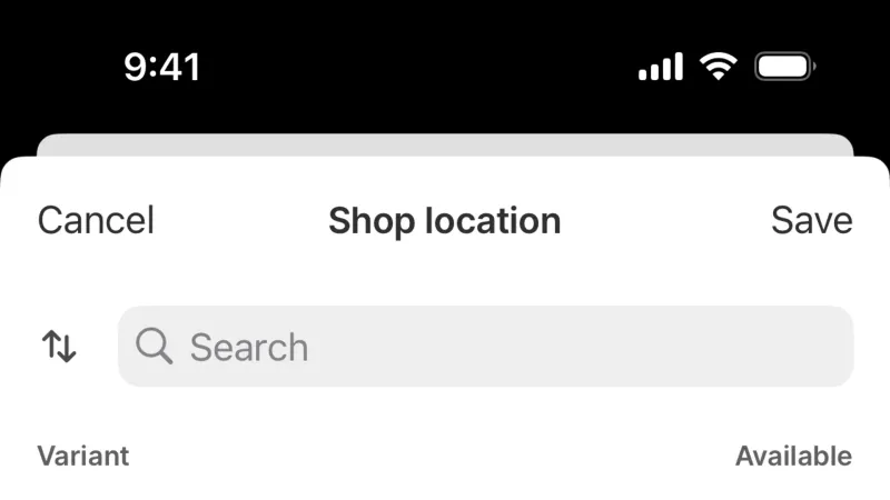 Stacked List — Shopify, E-commerce UI