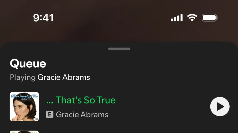 Delete — Spotify, Entertainment UI
