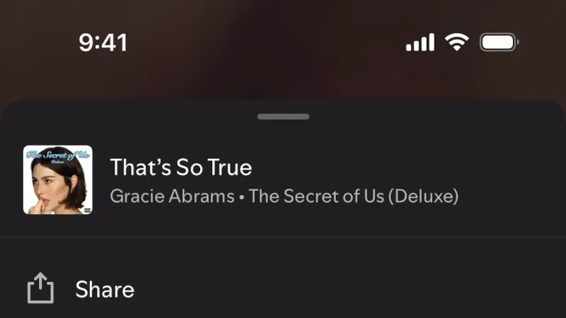 Action Option — Spotify, Entertainment UI