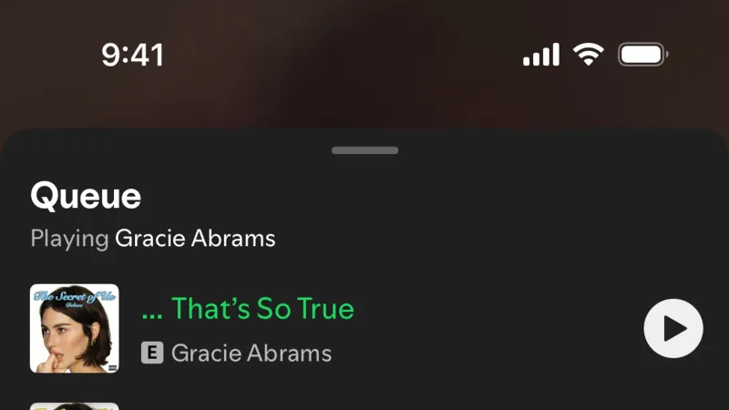 Toolbar — Spotify, Entertainment UI