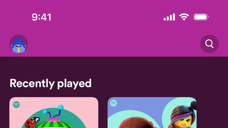 Spotify Kids — Entertainment, интерфейс, скриншот 4/105