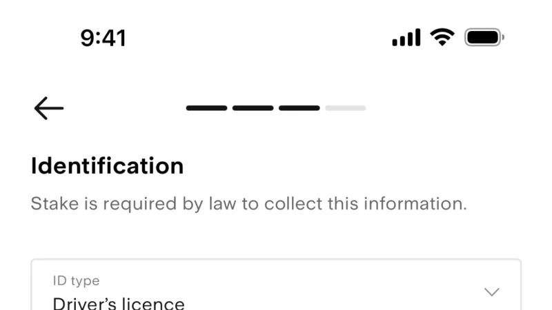 Error — Stake, Fintech UI