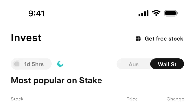 Illustration — Stake, Fintech UI