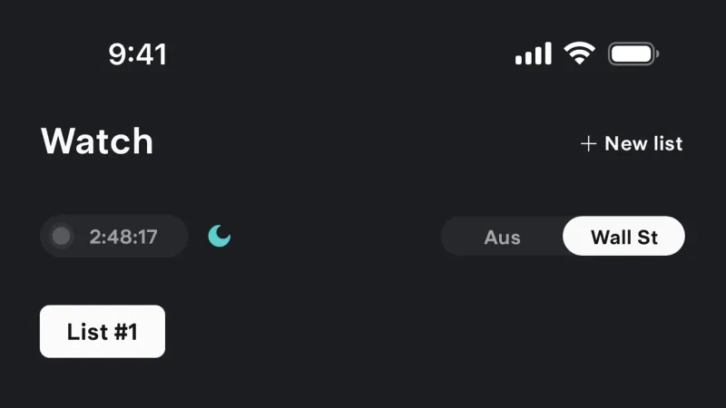 Dark Mode — Stake, Fintech UI