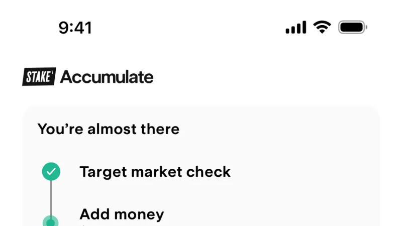 Progress — Stake, Fintech UI
