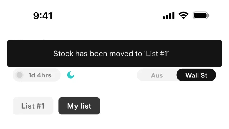 Toast — Stake, Fintech UI