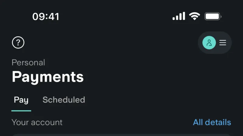 Dark Mode — Starling Bank, Fintech UI