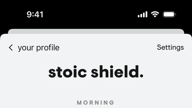 Schedule — stoic., Health UI