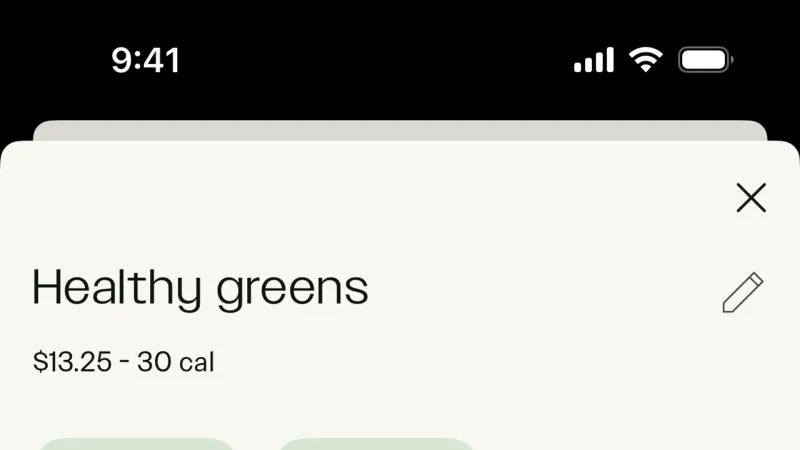Divider — sweetgreen, Food & Drink UI