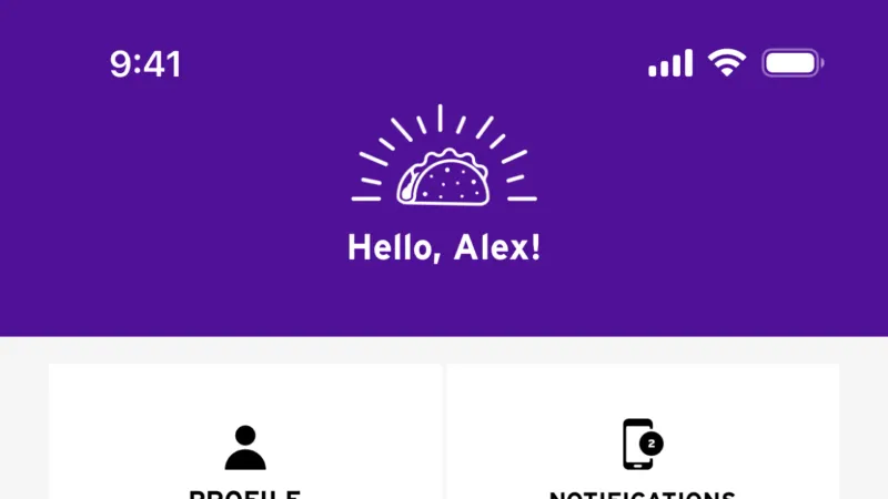 Button — Taco Bell, Food & Drink UI