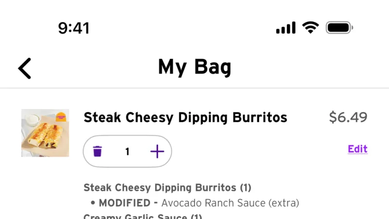 Carousel — Taco Bell, Food & Drink UI
