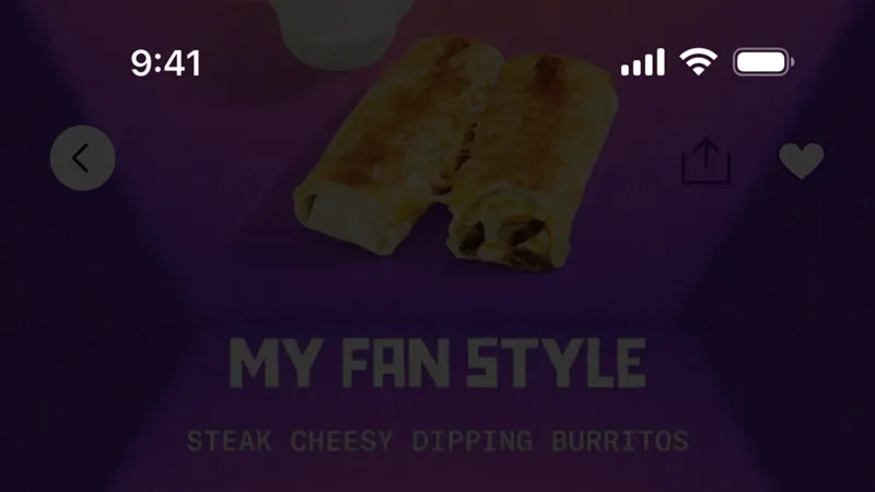 Share — Taco Bell, Food & Drink UI