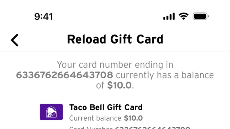 Other Action — Taco Bell, Food & Drink UI