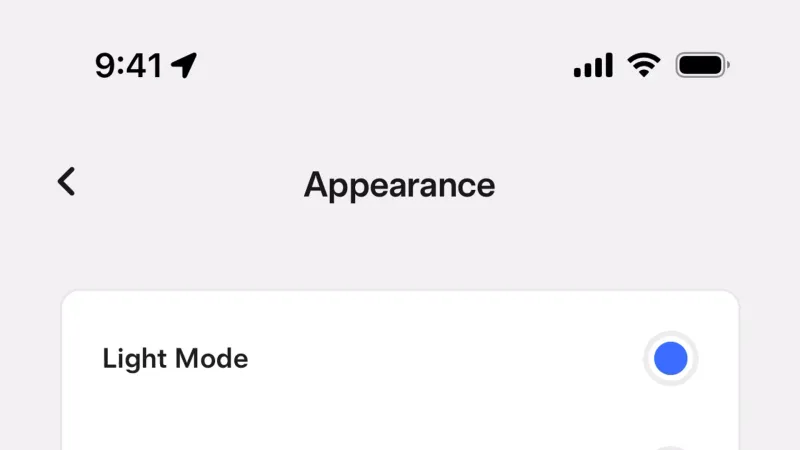 Radio Button — Tesla Robotaxi, Travel UI