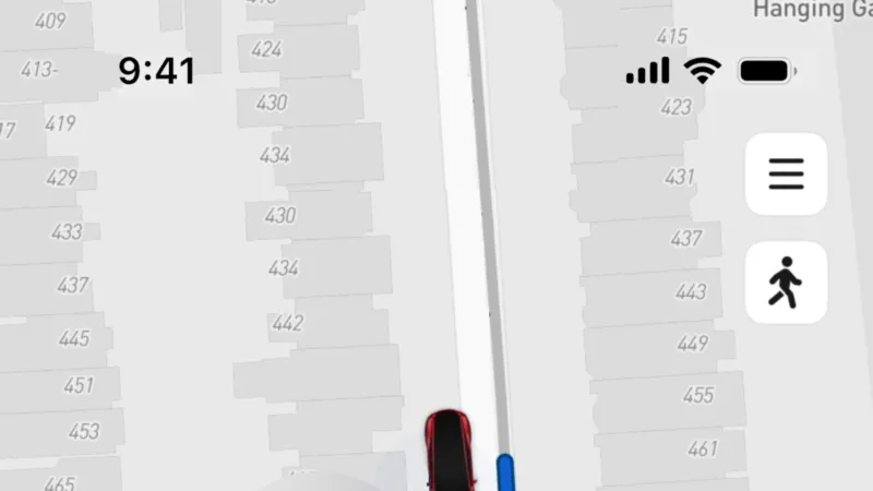 Button — Tesla Robotaxi, Travel UI