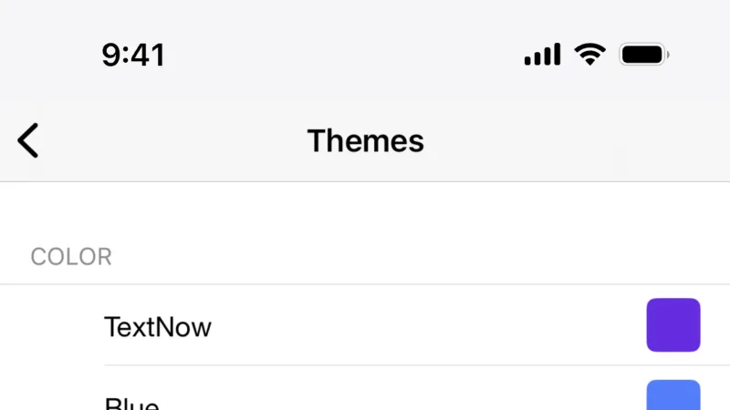 Color Picker — TextNow, Communication UI