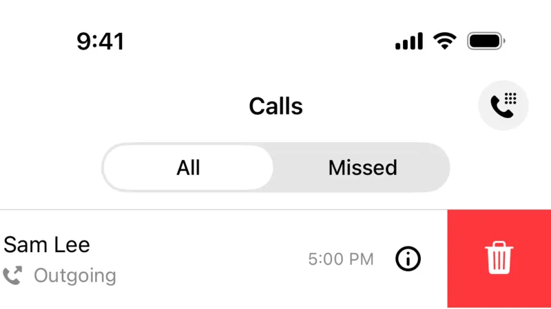 Delete — TextNow, Communication UI