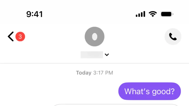 Chat Detail — TextNow, Communication UI