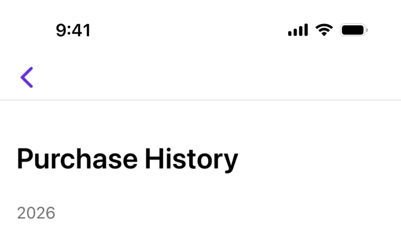 Order History — TextNow, Communication UI
