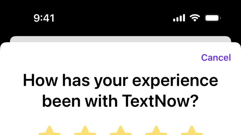 Feedback — TextNow, Communication UI