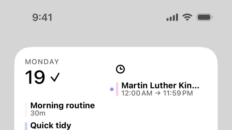 Widgets — Tiimo, Productivity UI