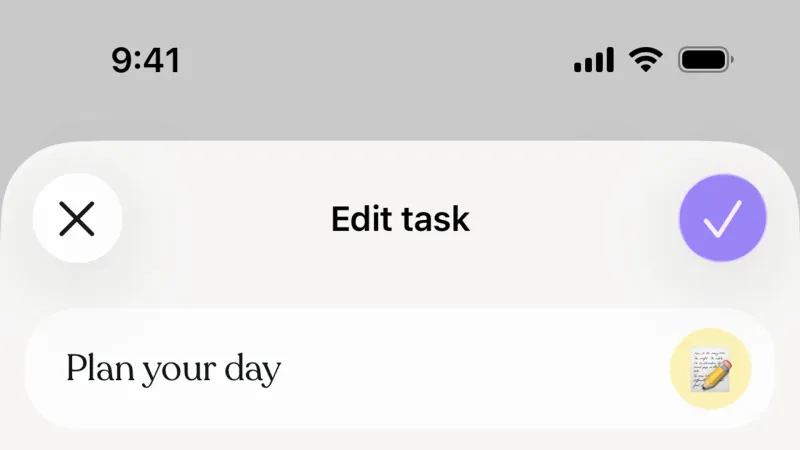 Toolbar — Tiimo, Productivity UI