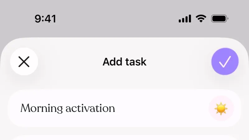 Bottom Sheet — Tiimo, Productivity UI