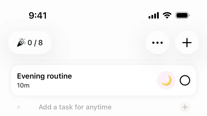 Goal & Task — Tiimo, Productivity UI