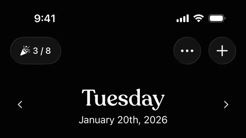 Dark Mode — Tiimo, Productivity UI