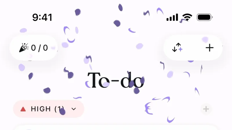 Confetti — Tiimo, Productivity UI