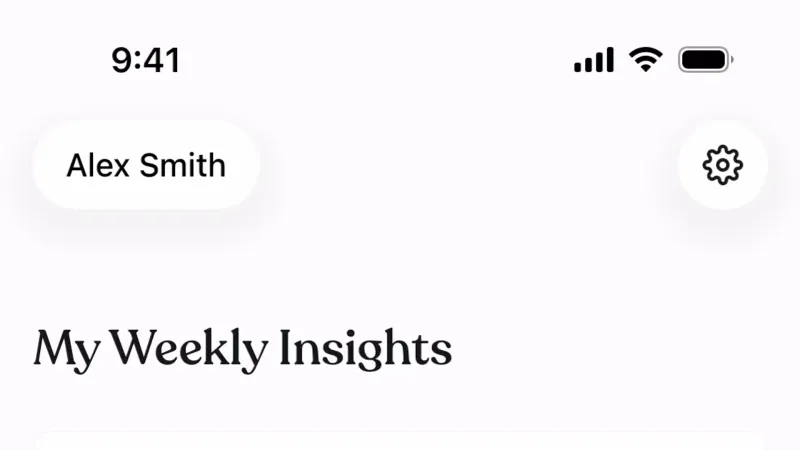 My Account & Profile — Tiimo, Productivity UI