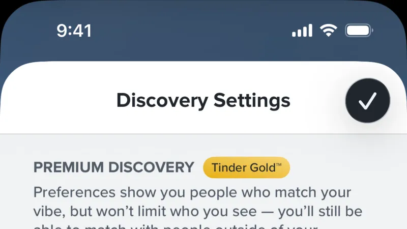 Filter & Sort — Tinder, Social UI