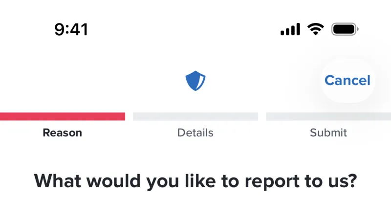 Flag & Report — Tinder, Social UI