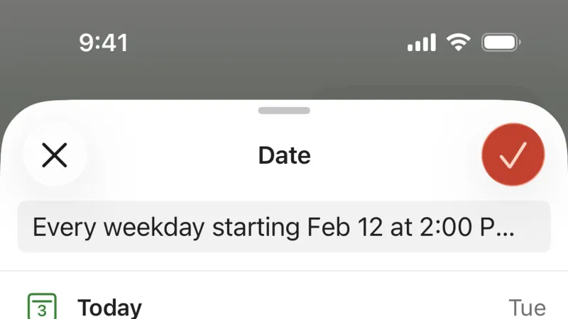 Schedule — Todoist, Productivity UI