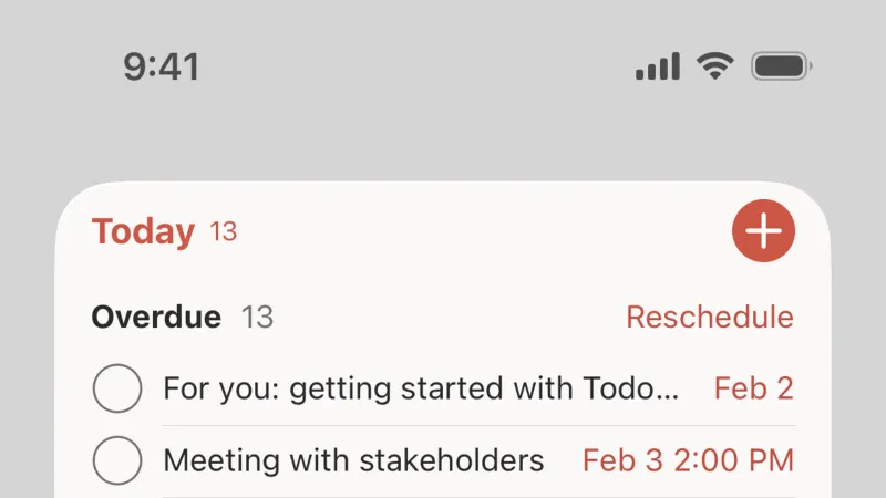 Widgets — Todoist, Productivity UI