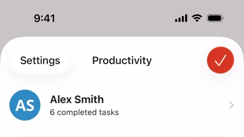 Segmented Control — Todoist, Productivity UI