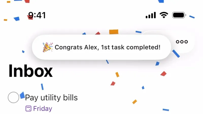 Confetti — Todoist, Productivity UI