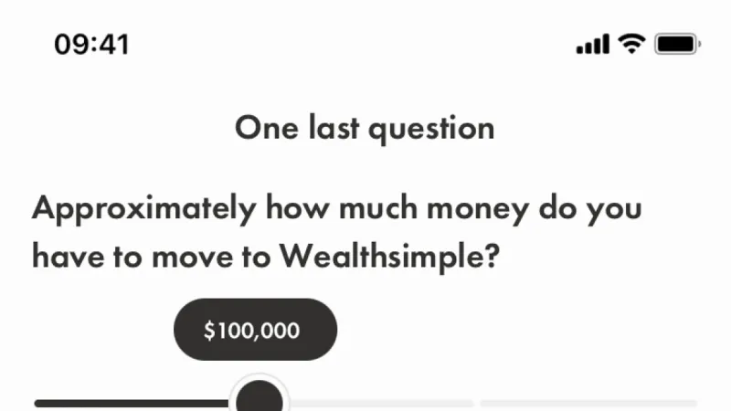 Account Setup — Wealthsimple, Fintech UI