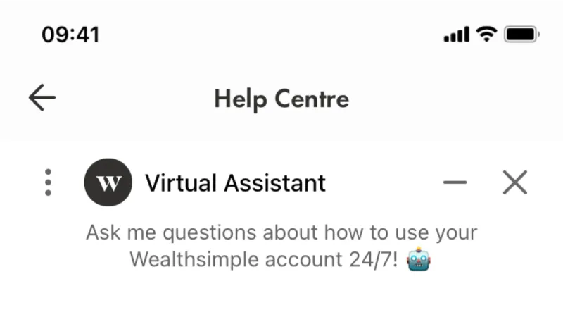 Help & Support — Wealthsimple, Fintech UI