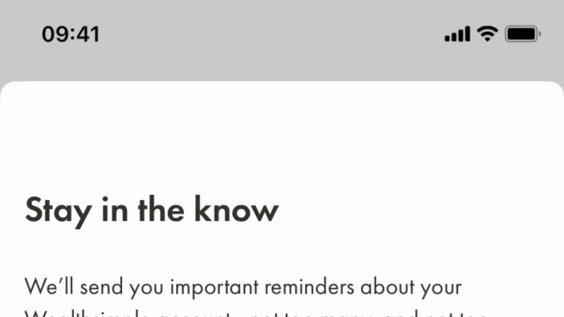 Permission — Wealthsimple, Fintech UI